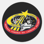 STS 123 Mission Patch Round Sticker