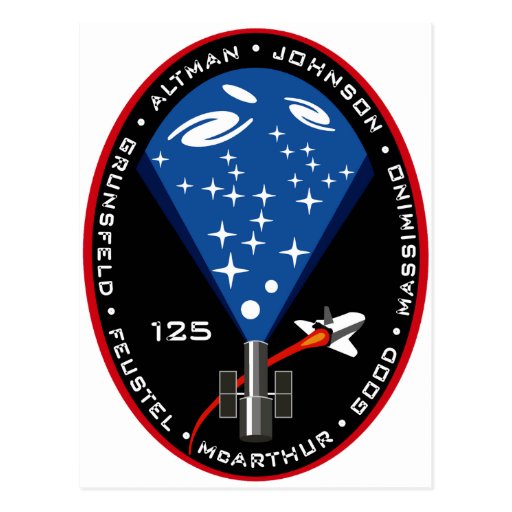 STS 125 Mission Patch Post Card