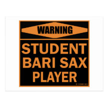 Student Bari Sax Player Post Cards