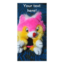 Stuffed toy customised photo card