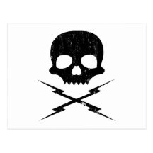 Stuntman Mike Death Proof Skull Crossbolts Postcards