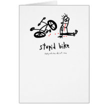 Stupid Bike Greeting Card