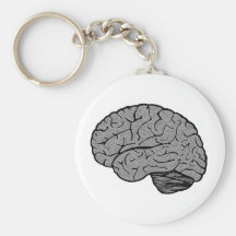 Stylised Brain Magnet Keychains