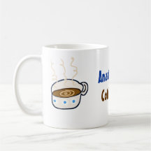 Stylised Cup Of Coffee Personalised Mug
