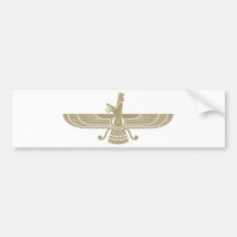 Stylised Faravahar Bumper Stickers