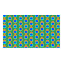 Stylised Peacock Feather Pattern. Business Card Template