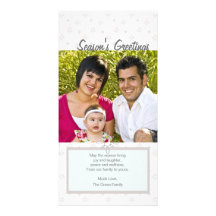 Stylised Snowflake Holiday Card Custom Photo Card