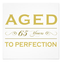 Stylish 65th Birthday Gifts Personalised Announcements