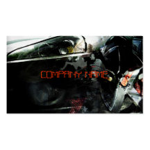 Stylish auto sport car with lamp business card templates