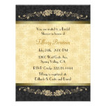 Stylish Black and Gold Bridal Shower Personalised Invitations