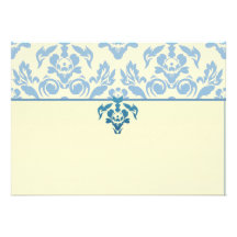 Stylish blue floral wedding gift personalized announcement