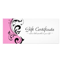 STYLISH & BOLD GIFT CERTIFICATE CUSTOM RACK CARDS