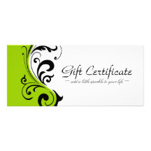 STYLISH & BOLD GIFT CERTIFICATE PERSONALISED RACK CARD