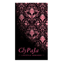 Stylish Business Card - "Roccoco" (blush rose)