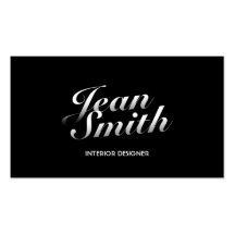 Stylish Calligraphic Interiors Business Card