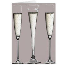Stylish Champagne Glass Customisable Card