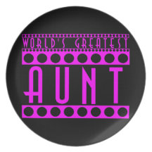 Stylish Chic Gifts for Aunts World's Greatest Aunt Party Plate
