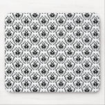 Stylish Damask Design in Black and White. Mouse Pads