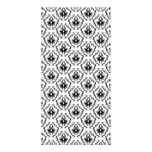 Stylish Damask Design in Black and White. Picture Card