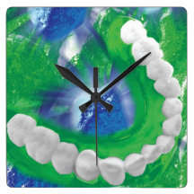 Stylish dental art wall clock