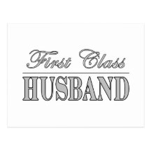 Stylish Elegant Husbands : First Class Husband Post Card