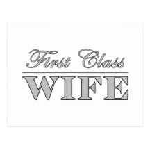 Stylish Elegant Wives : First Class Wife Post Card
