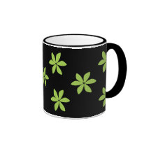 Stylish Green Flower Pattern Mug