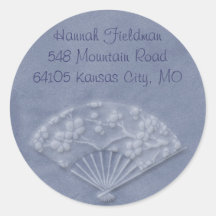 stylish Japanese fan Round Sticker
