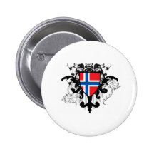Stylish Norway Pinback Button