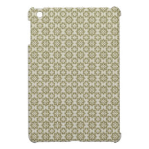 Stylish olive green Fleur de Lis repeating pattern