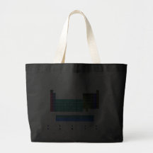 Stylish Periodic Table - Blue & Black Canvas Bag