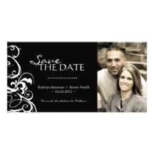 Stylish Photo Save The Date Invitation Photo Card