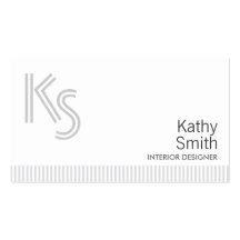 Stylish Plain White Interiors Business Card