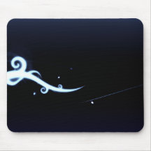 Stylish Swirls - Blue Mouse Pad
