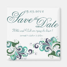 Stylish wedding magnets