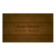 Stylish Wood Embossing Interiors Business Card