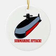 Submarine Attack Christmas Ornaments