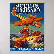 submarine plane poster