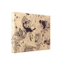 Sudden Wind by Hokusai Stretched Canvas Prints