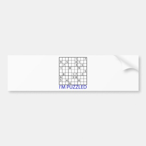 Sudoku Puzzle Bumper Sticker