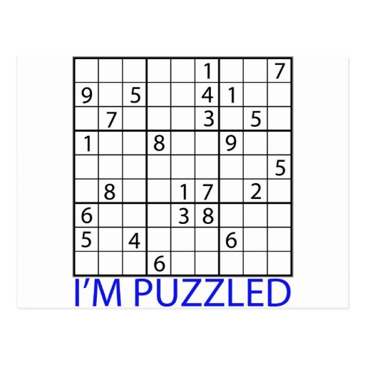 Sudoku Puzzle Post Cards