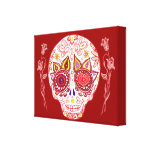 Sugar Skull Love Art on Canvas - Ready to Hang! Stretched Canvas Prints