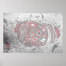 Sugar Skull Wedding Guest Signature Poster