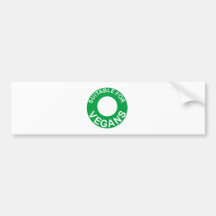 suitable for vegans bumper sticker