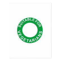 Suitable For Vegetarians Postcards