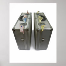 suitcases with money posters