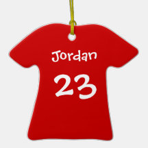 Sullivan Redskins Custom Sports Jersey Christmas Tree Ornament