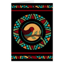 Summer Bird Mandala Card