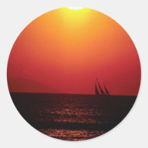 Summer dreams, sailing off the coast of southern C Sticker