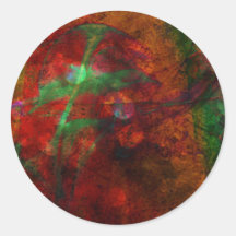 Summer Evening Design Round Sticker